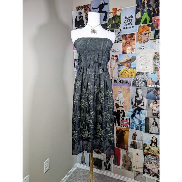 Lapis Y2K Boho Dress - Picture 1 of 7